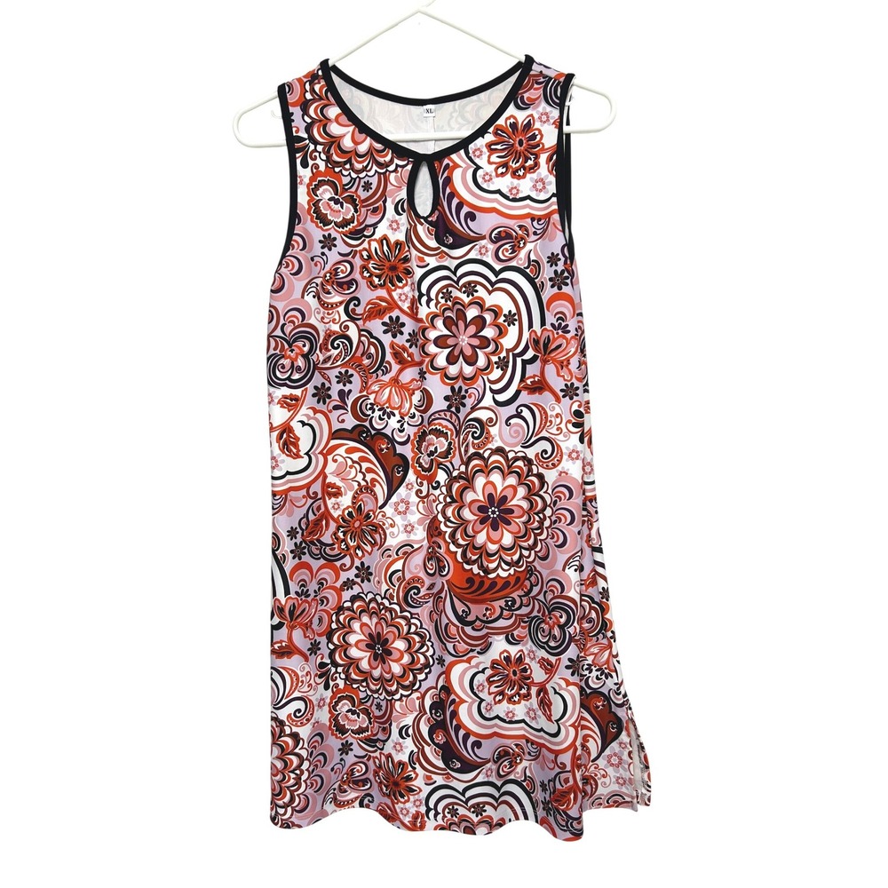 Nuu Muu Classic Keyhole Athletic Running Dress XL Pink paisley exercise tennis